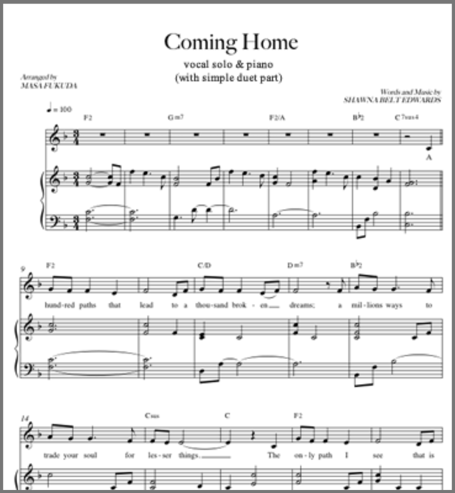 Coming Home (Vocal Solo with simple alto)