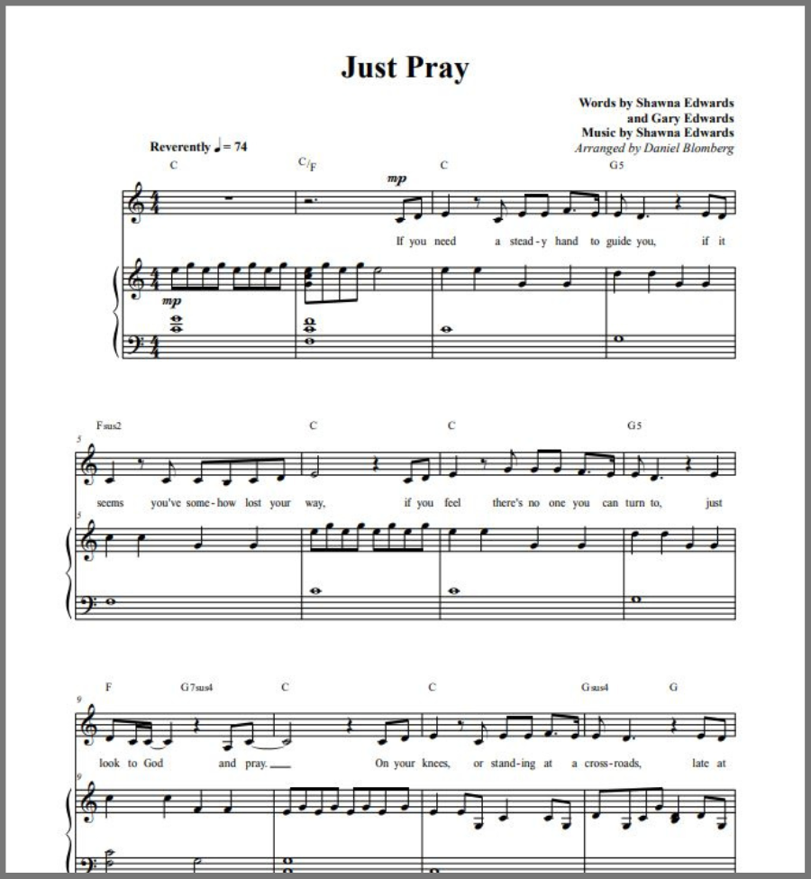 Just Pray (Solo) - 2 copies – Shawna Edwards Music just-pray-solo-2-copies-shawna-edwards-music