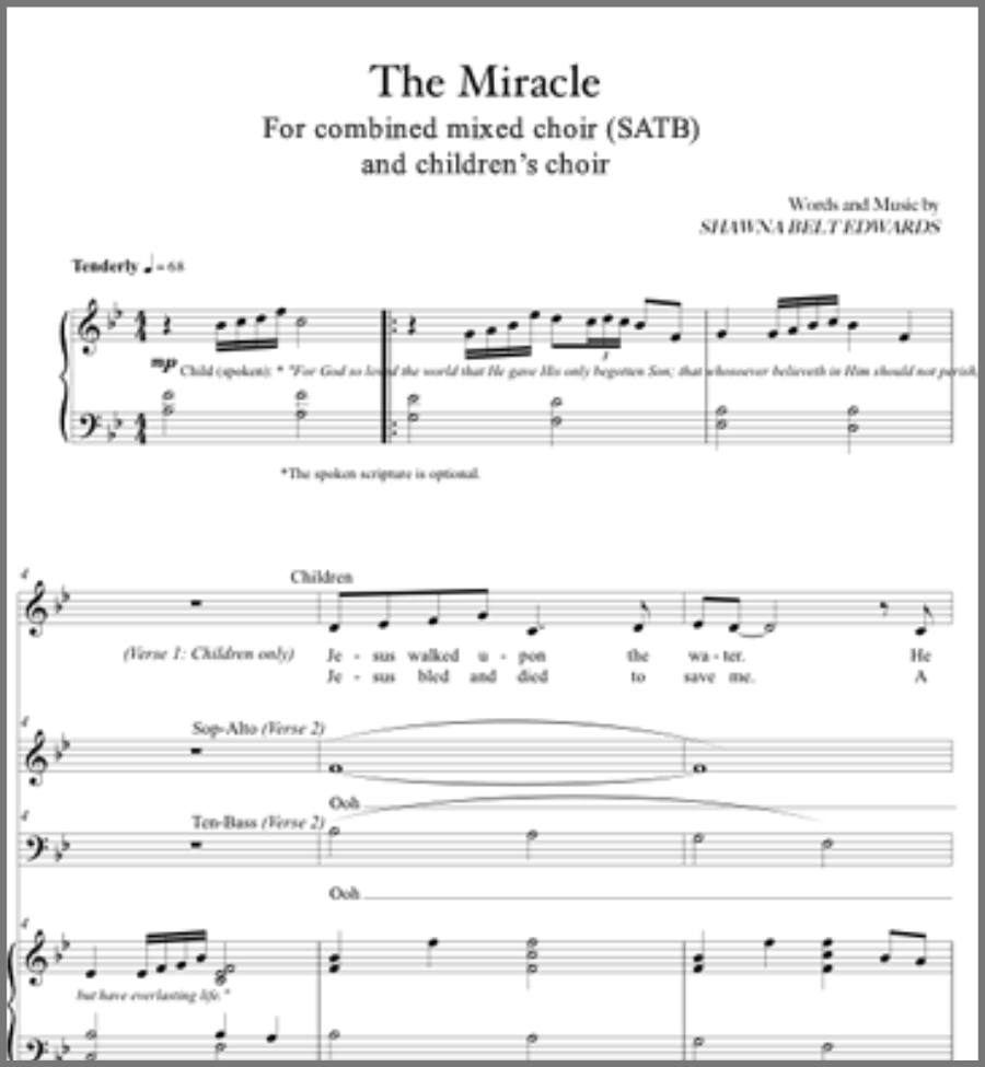 The Miracle (SATB & Children's Choir)