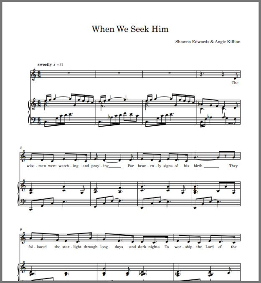 When We Seek Him (Vocal with Simple Alto)