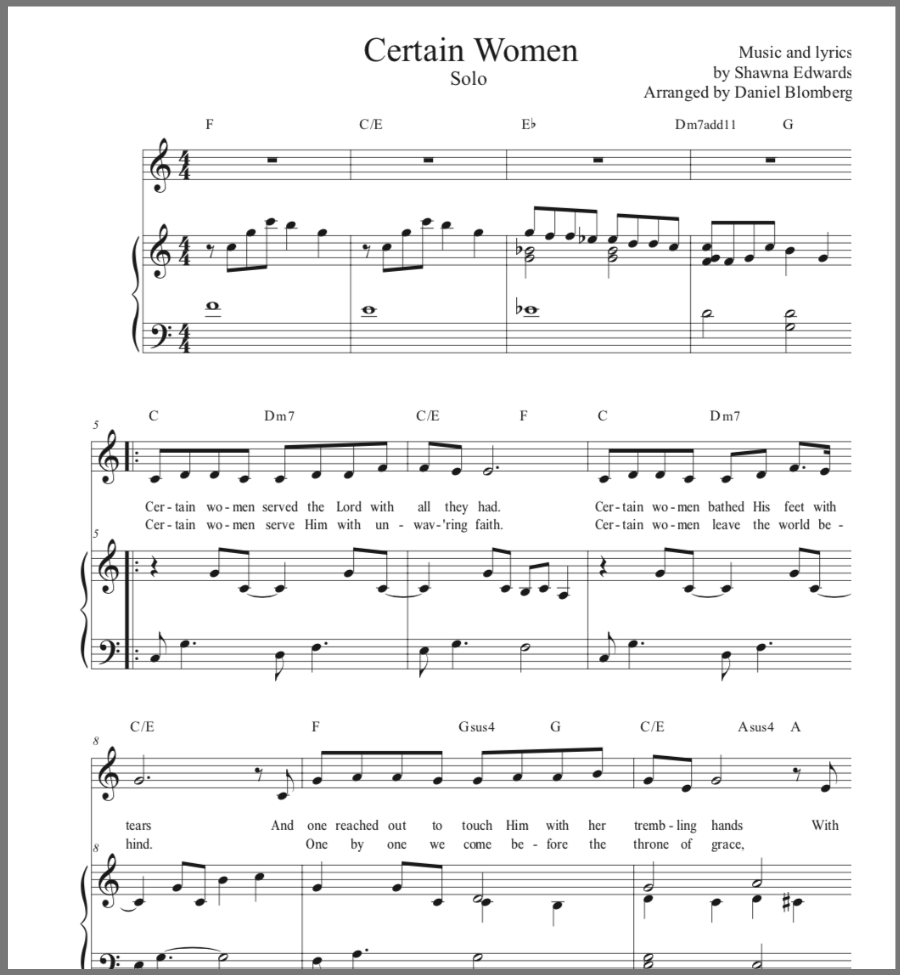 Certain Women (Vocal Solo & Piano)