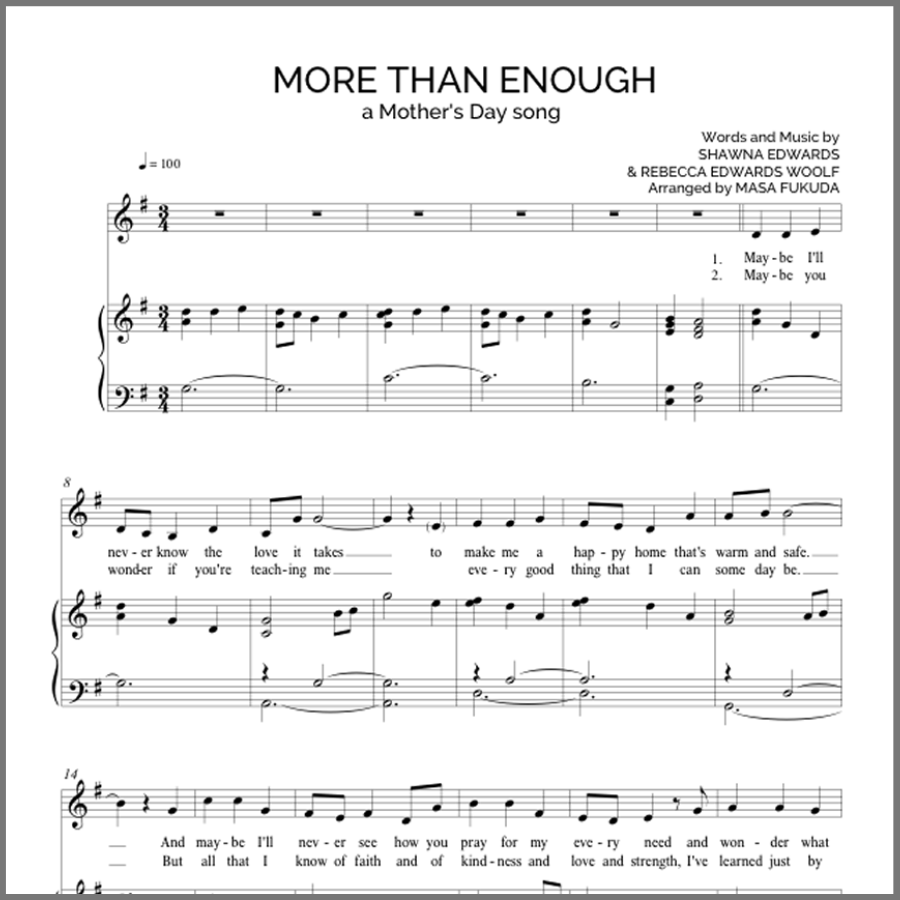 More Than Enough (Vocal Solo with Alto)
