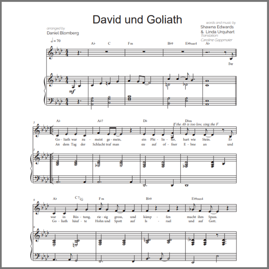 David und Goliath (David and Goliath - German)