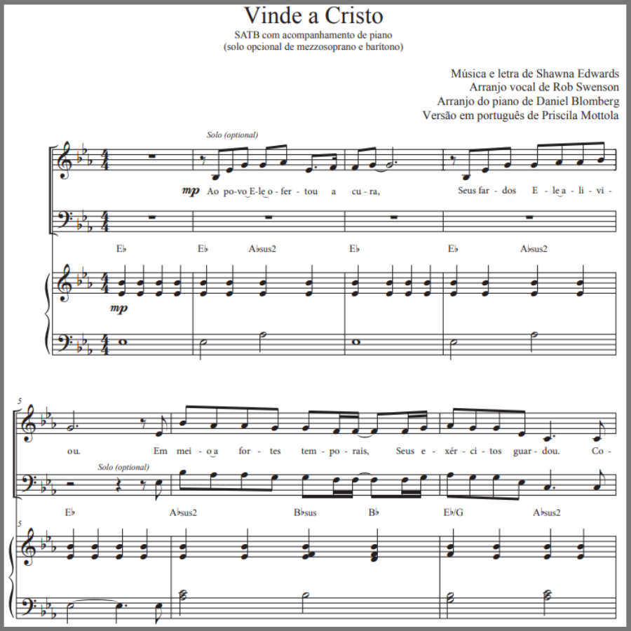 Vinde a Cristo SATB (Come Unto Christ - Portuguese)