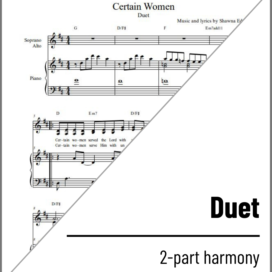 Certain Women Duet (Vocal Duet & Piano) - 2 copies
