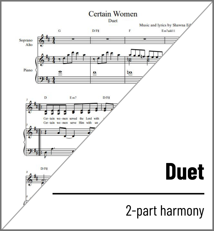 Certain Women Duet (Vocal Duet & Piano) - 2 copies