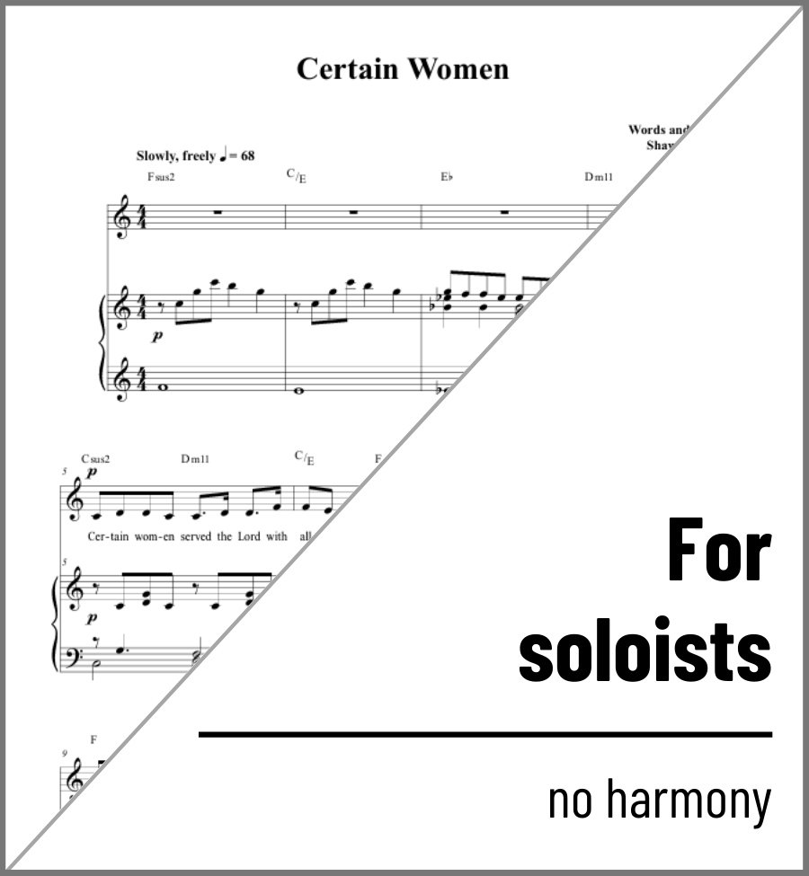 Certain Women (Vocal Solo & Piano) - 2 copies