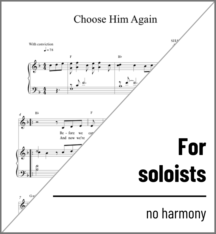 Choose Him Again (Vocal Solo) - 2 copies