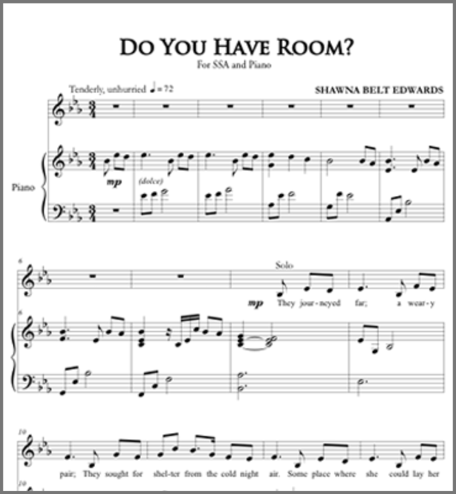 Do You Have Room? (SSA or Duet)