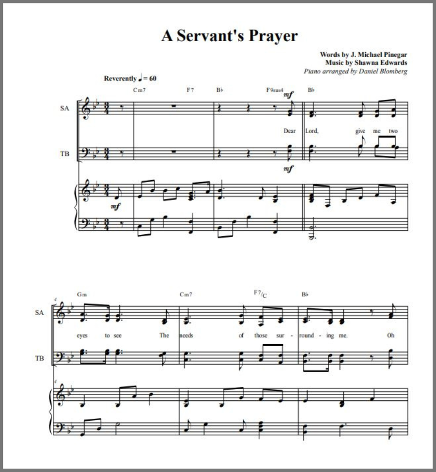 A Servant's Prayer (SATB)