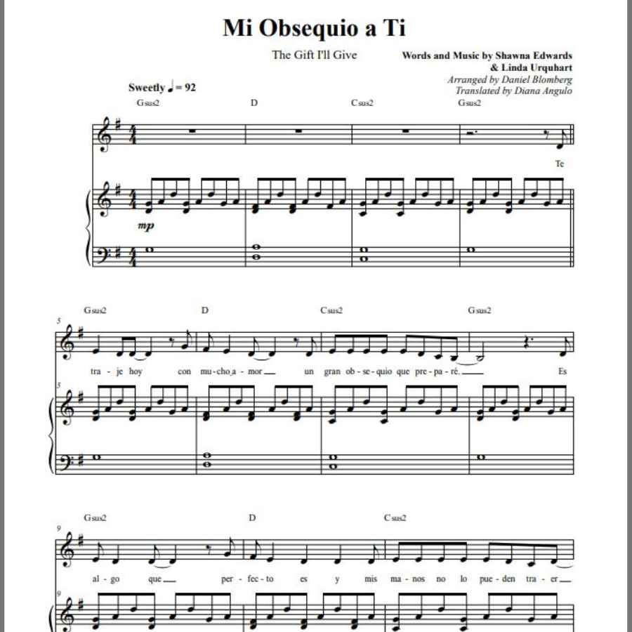 Mi Obsequio a Ti (The Gift I'll Give - Spanish)