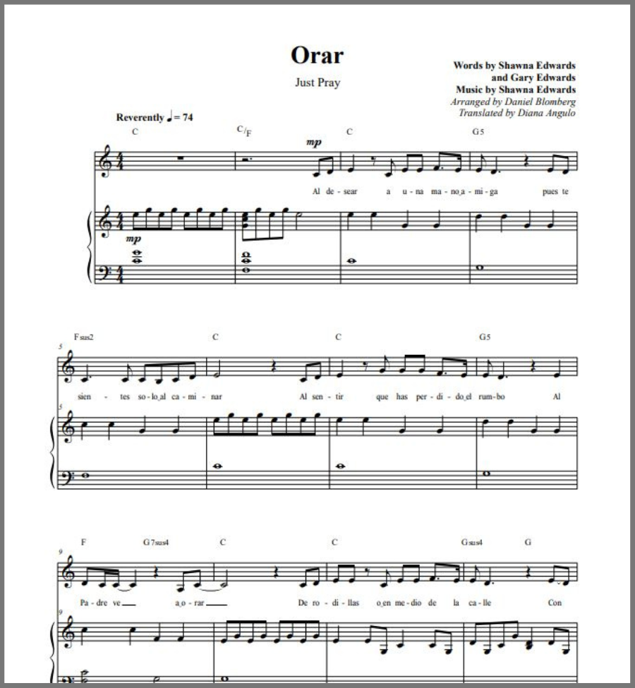 Orar (Just Pray - Solo version) Spanish