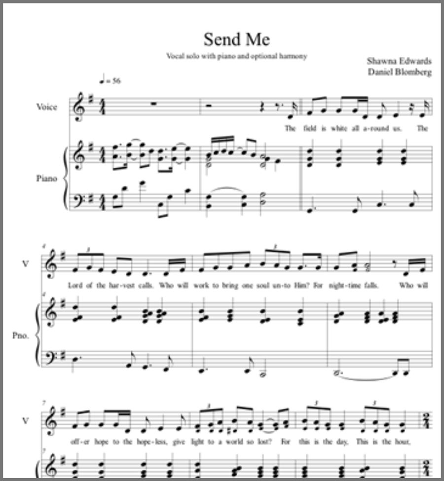 Send Me (Vocal Solo with Alto) - 2 copies โ Shawna Edwards Music