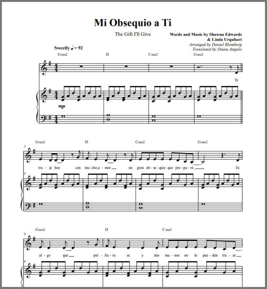 Mi Obsequio a Ti (The Gift I'll Give - Spanish)