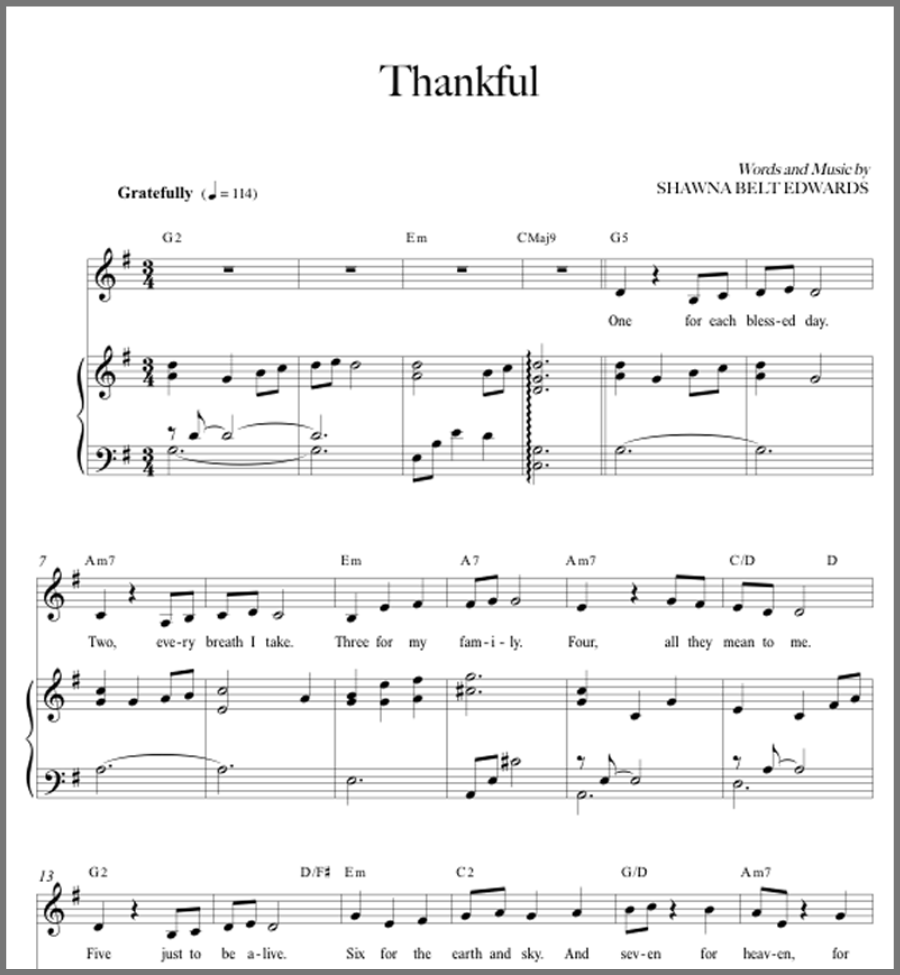 Thankful (Vocal Solo with Alto)