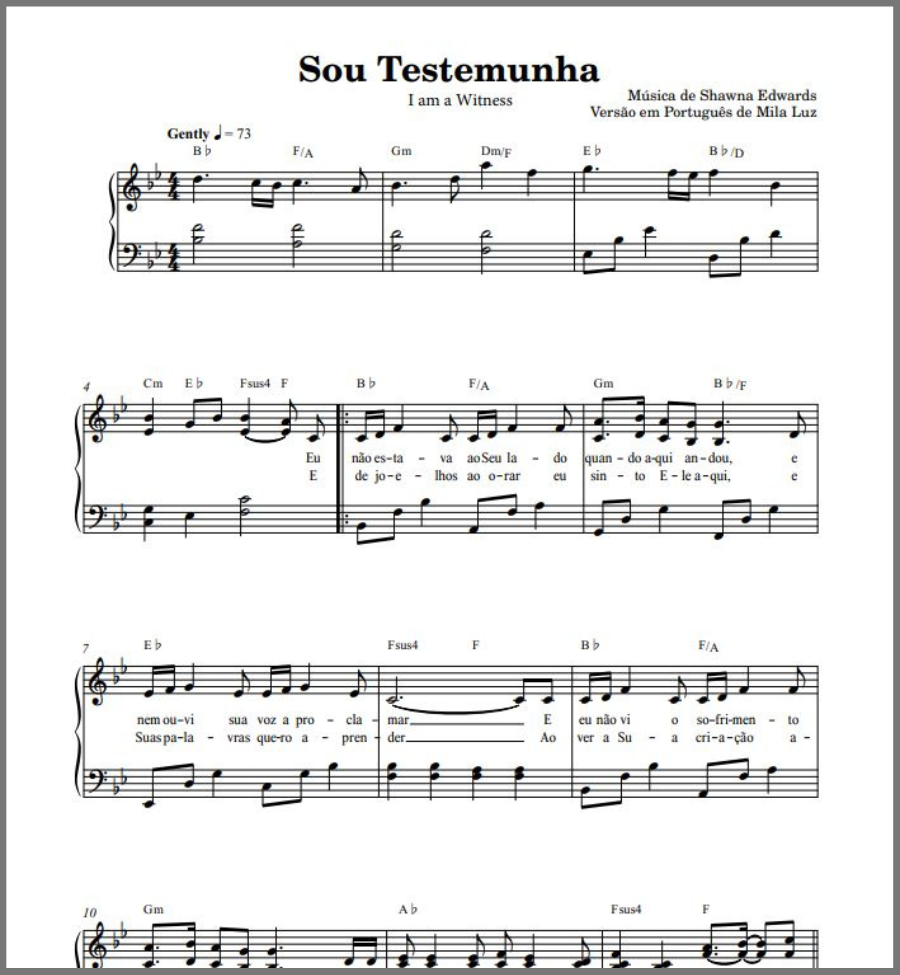 Sou Testemunha (I am a Witness - Portuguese)