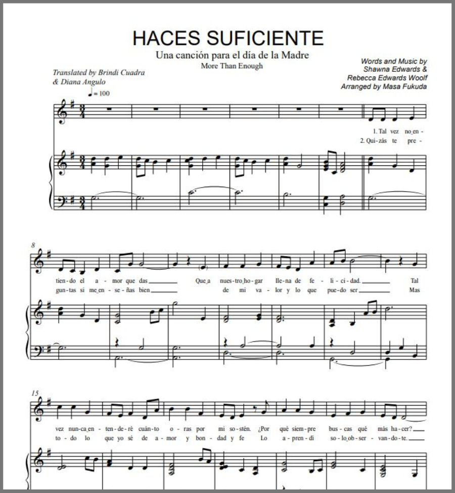 Haces Suficiente (More Than Enough) Spanish