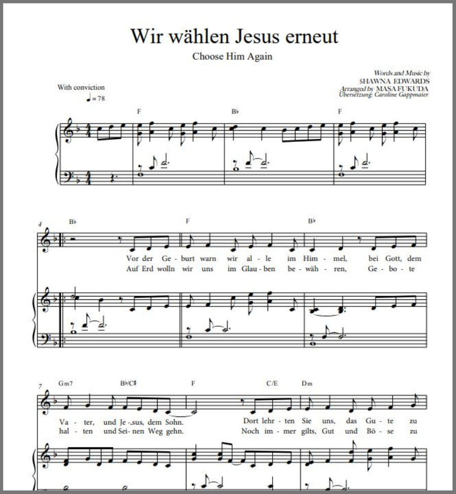 Wir wählen Jesus erneut (Choose Him Again - German)