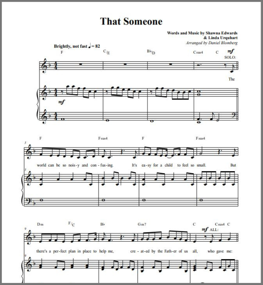 That Someone (solo w/optional harmony)
