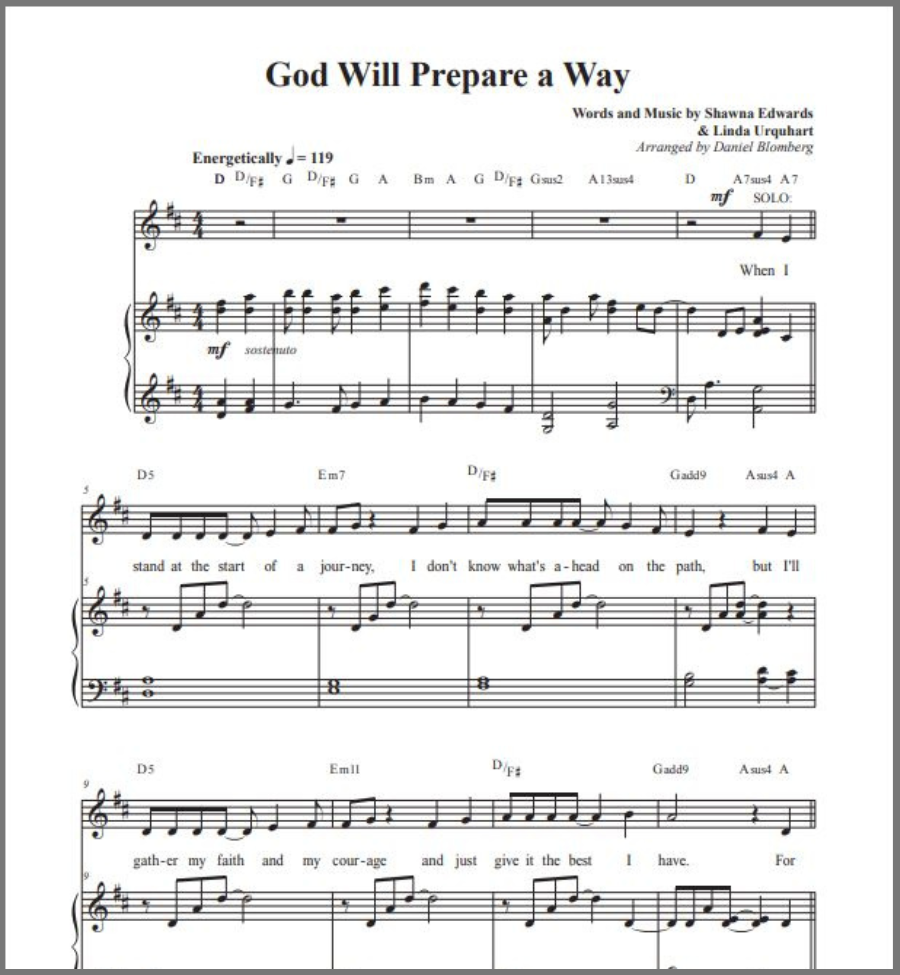 God Will Prepare a Way (vocal and piano)