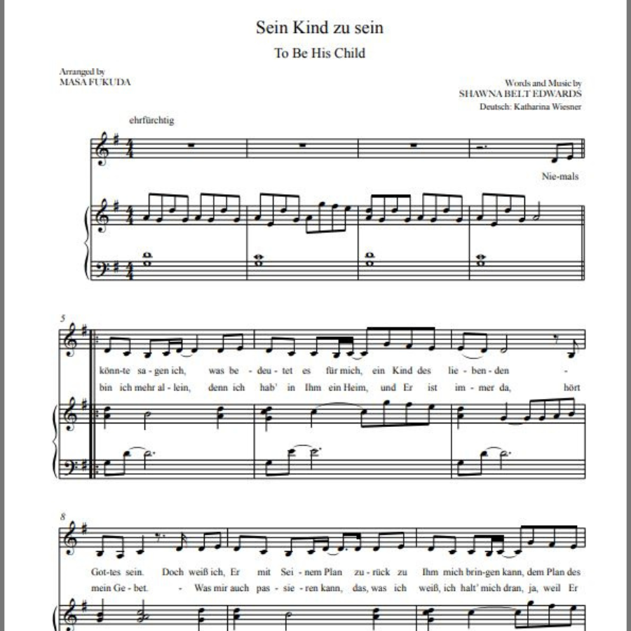 Sein Kind zu sein (To Be His Child - German)