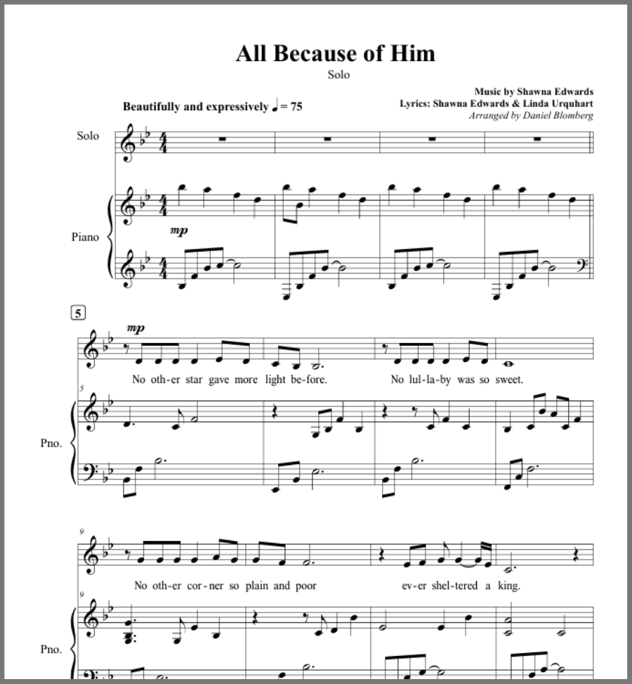 All Because of Him (Solo) - 2 copies