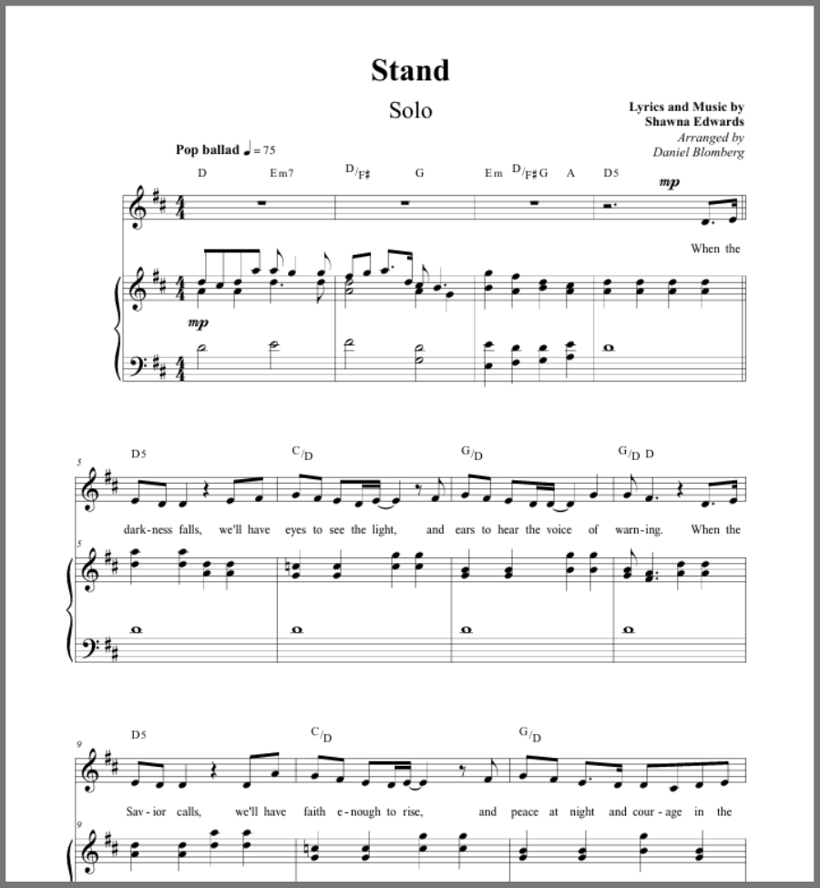 Stand (vocal solo)