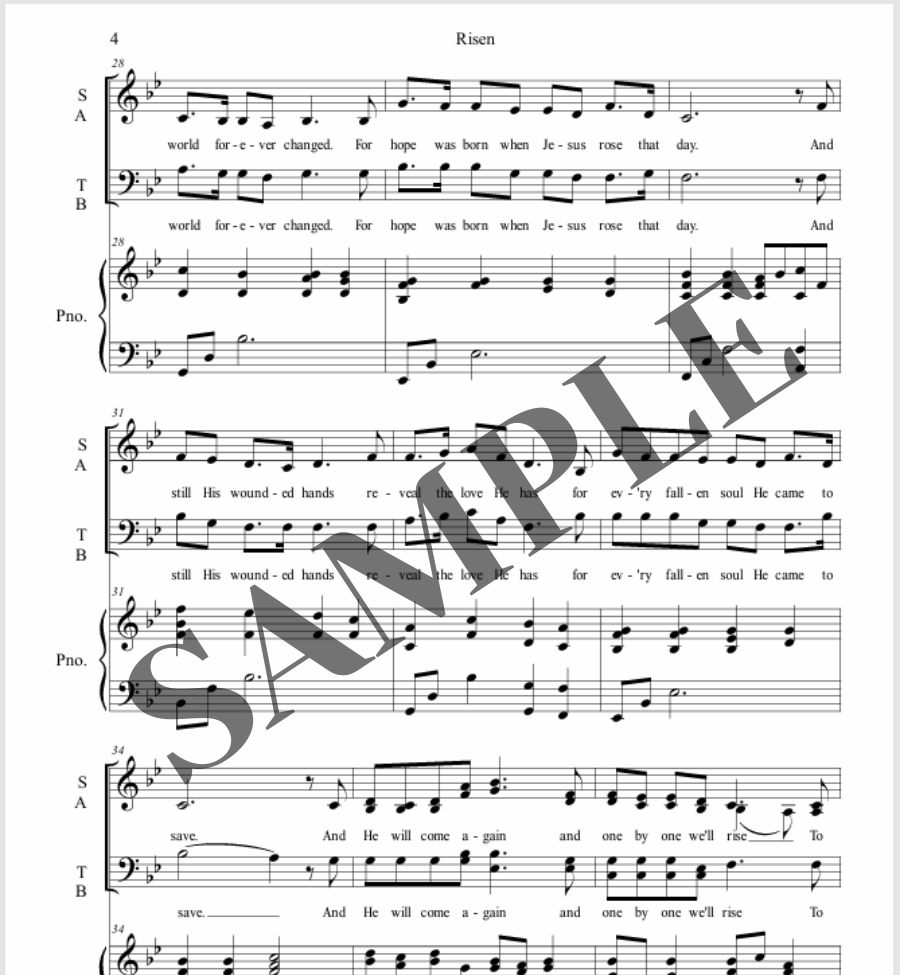 Risen (SATB)