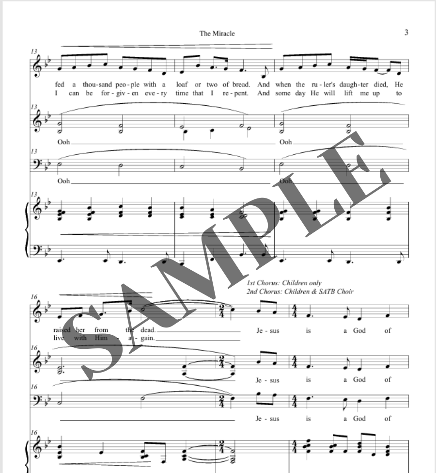 The Miracle (SATB & Children's Choir)