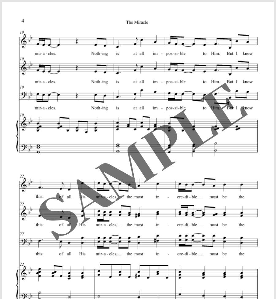 The Miracle (SATB & Children's Choir)