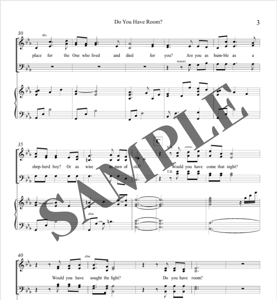 Do You Have Room? (SATB)