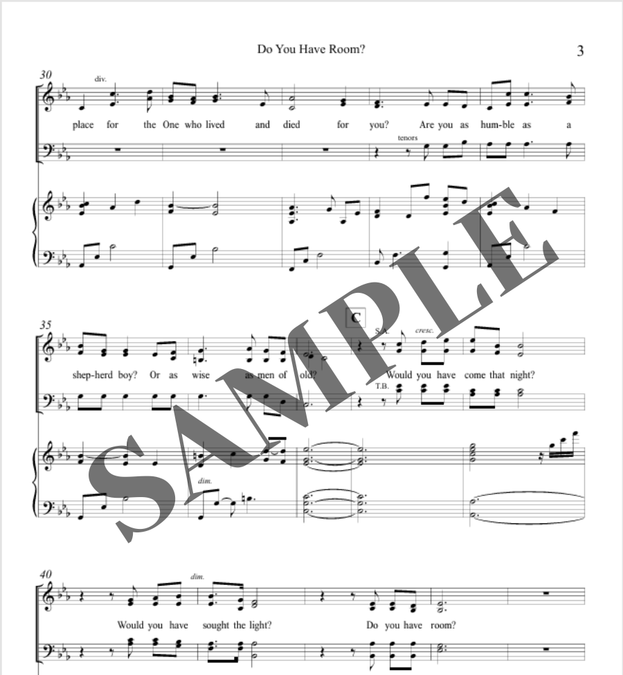 Do You Have Room? (SATB) Shawna Edwards Music