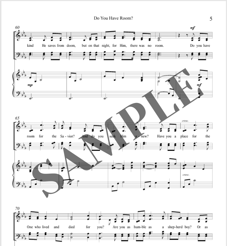 Do You Have Room? (SATB)