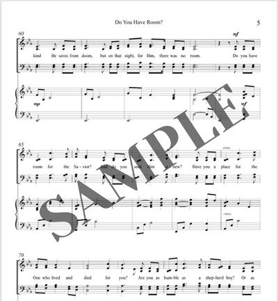 Do You Have Room? (SATB)