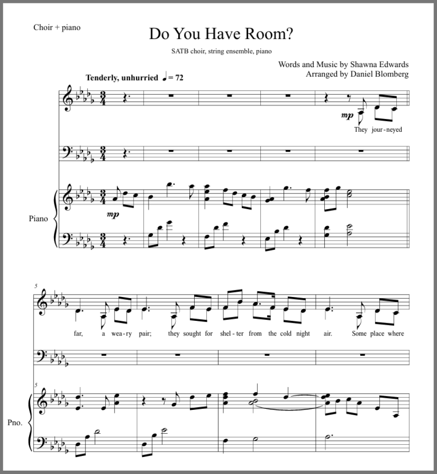 Do You Have Room? (SATB) – Shawna Edwards Music