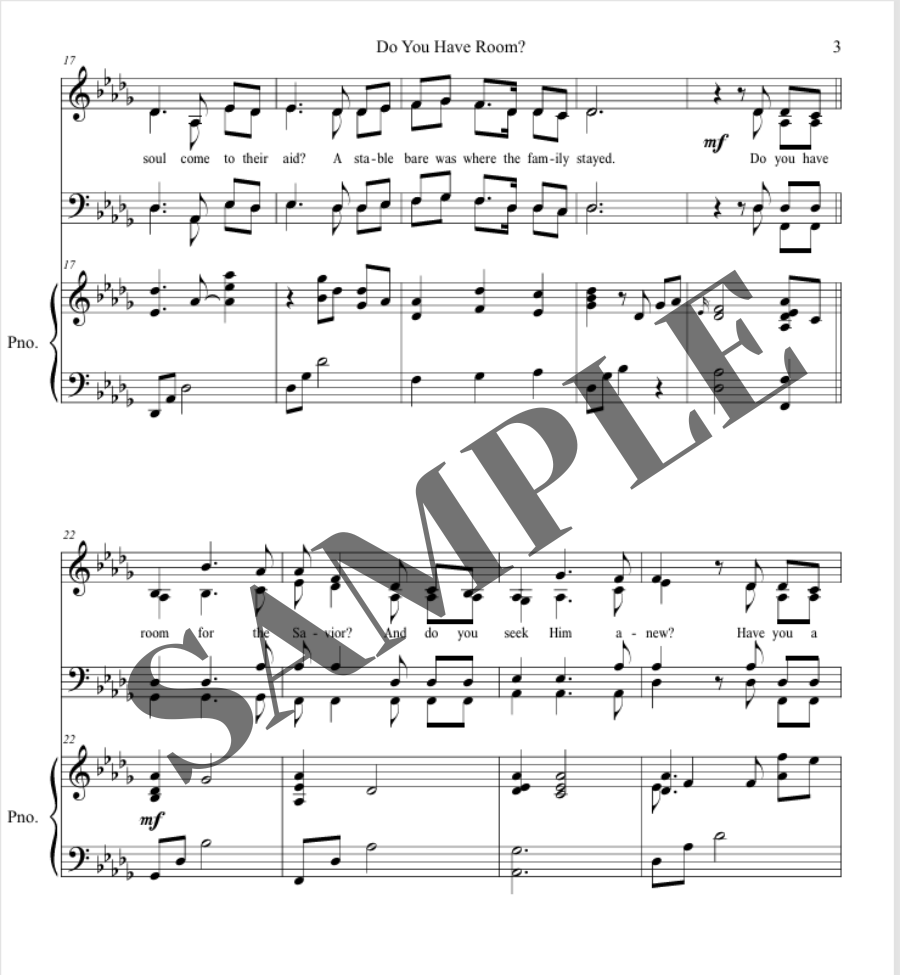 Do You Have Room? (SATB)