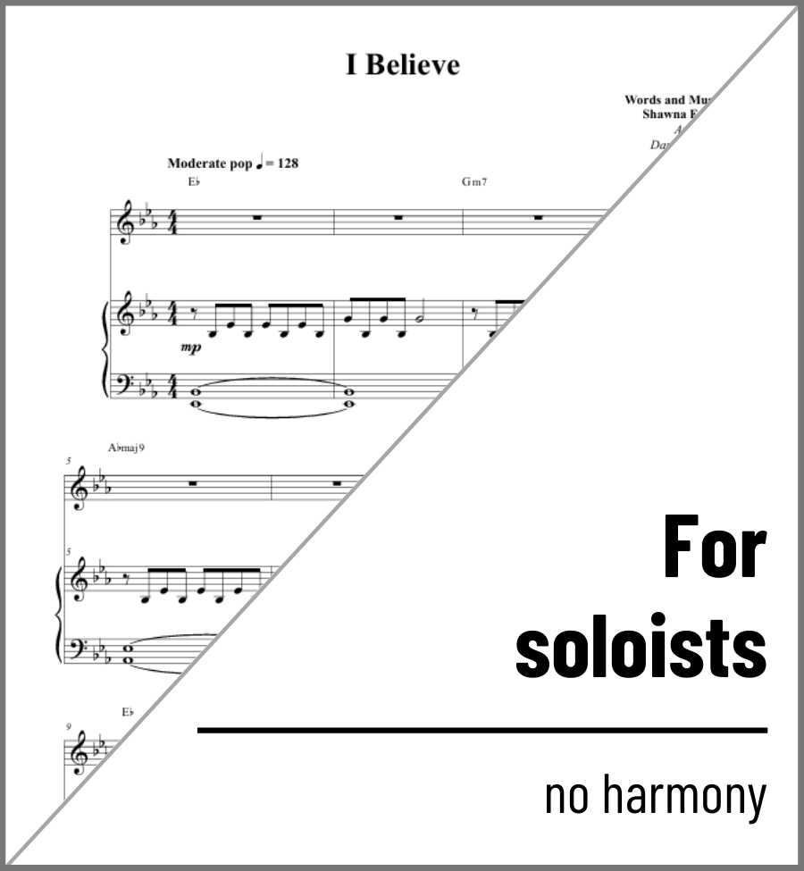 I Believe (solo) - 2 copies