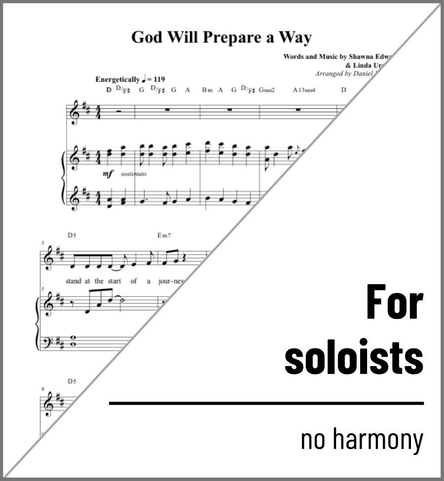 God Will Prepare a Way (solo) - 2 copies