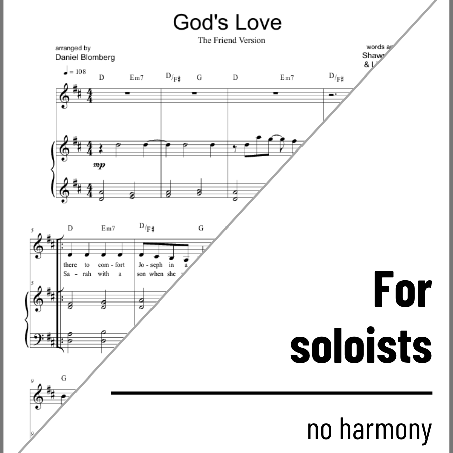 God's Love solo (the Friend magazine version) - 2 copies