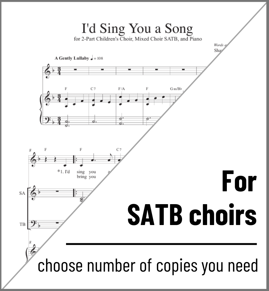 I'd Sing You a Song (SATB and Children's Choir)