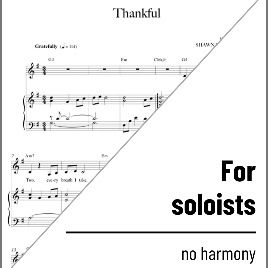 Thankful (Vocal Solo) - 2 copies