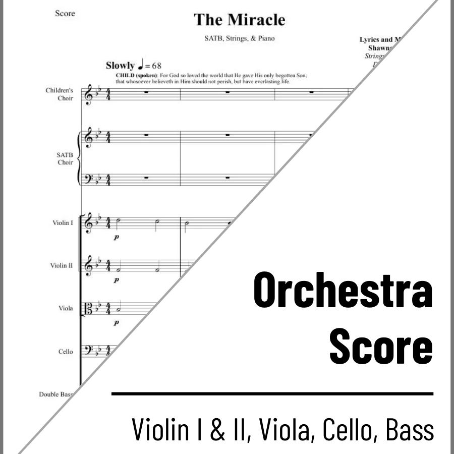 The Miracle (SATB) Orchestral score