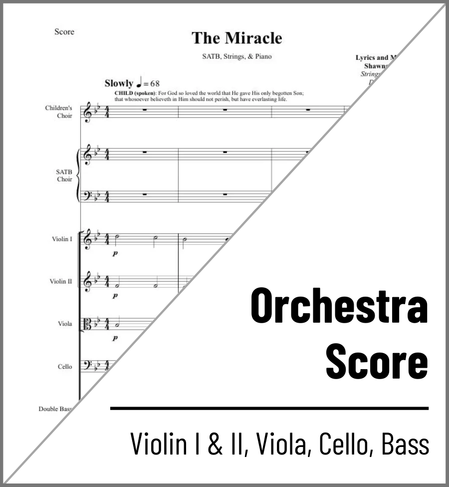The Miracle (SATB) Orchestral score