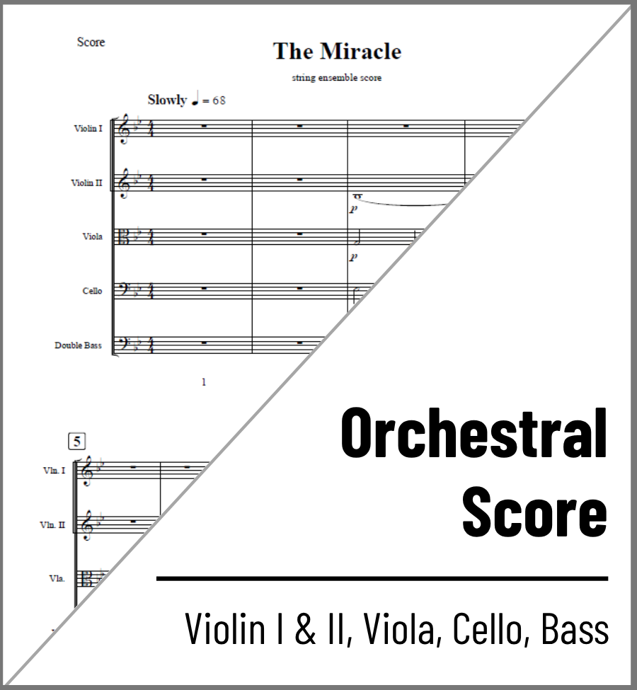 The Miracle (Recomposed) orchestral score