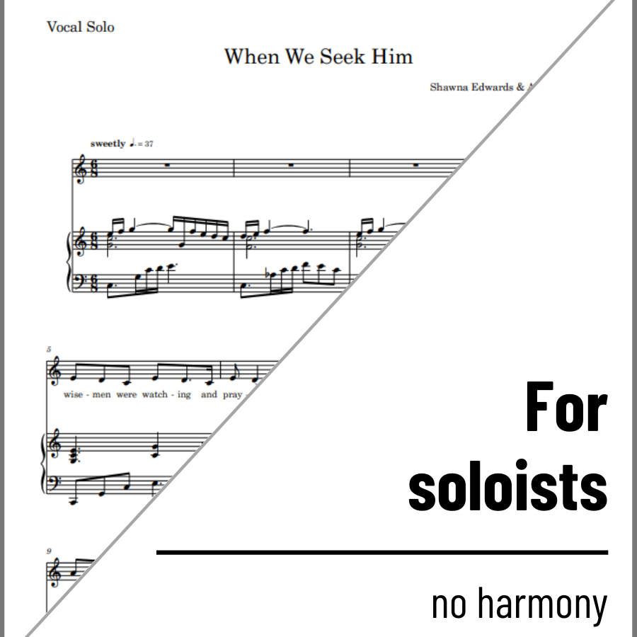 When We Seek Him (Solo) - 2 copies