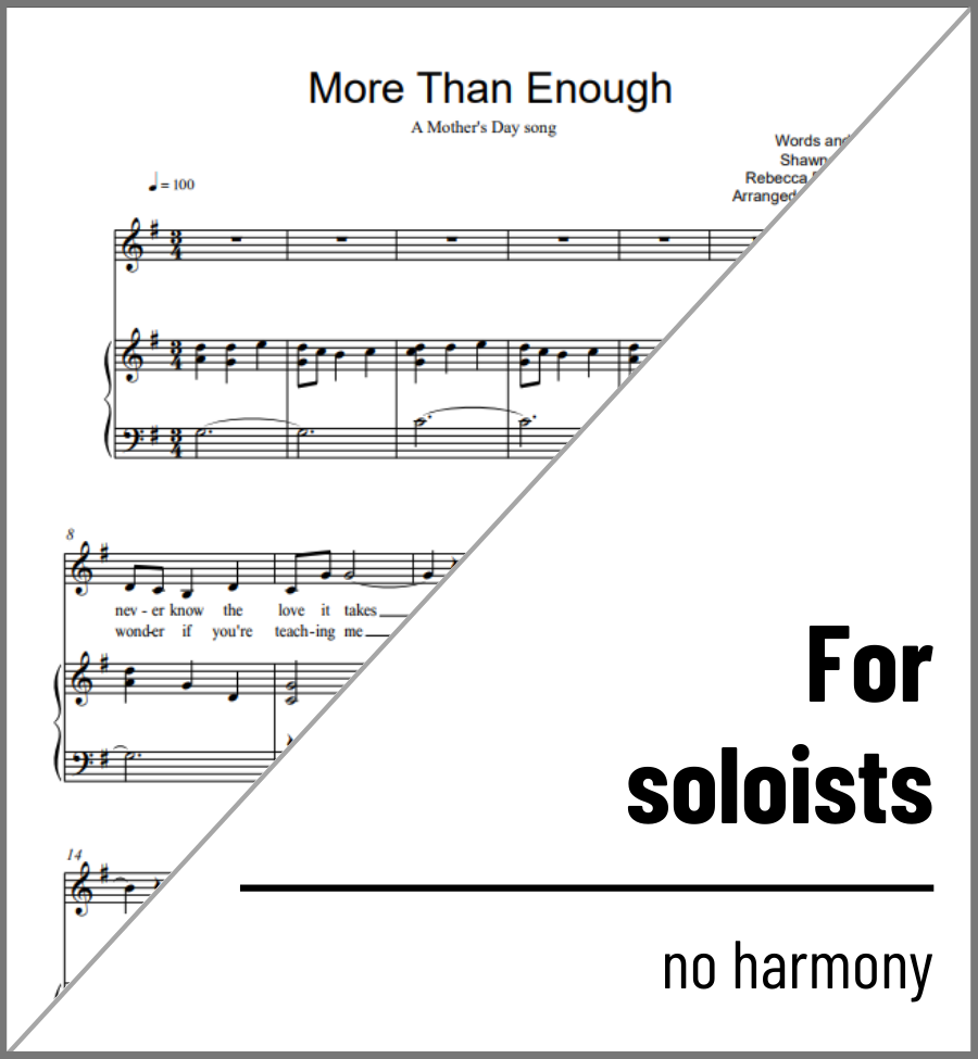 More Than Enough (solo) - 2 copies