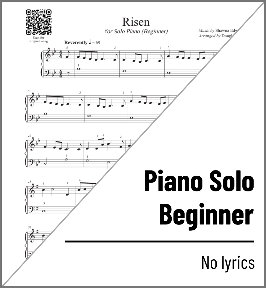 Risen - piano solo (Beginner)
