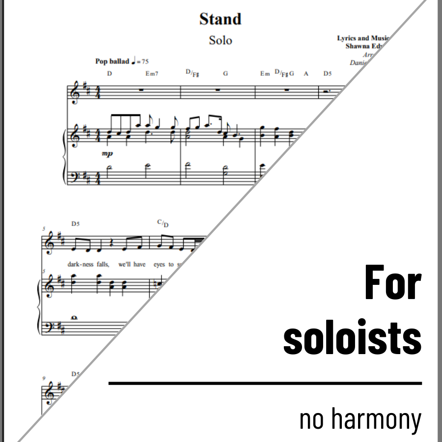 Stand (vocal solo) - 2 copies