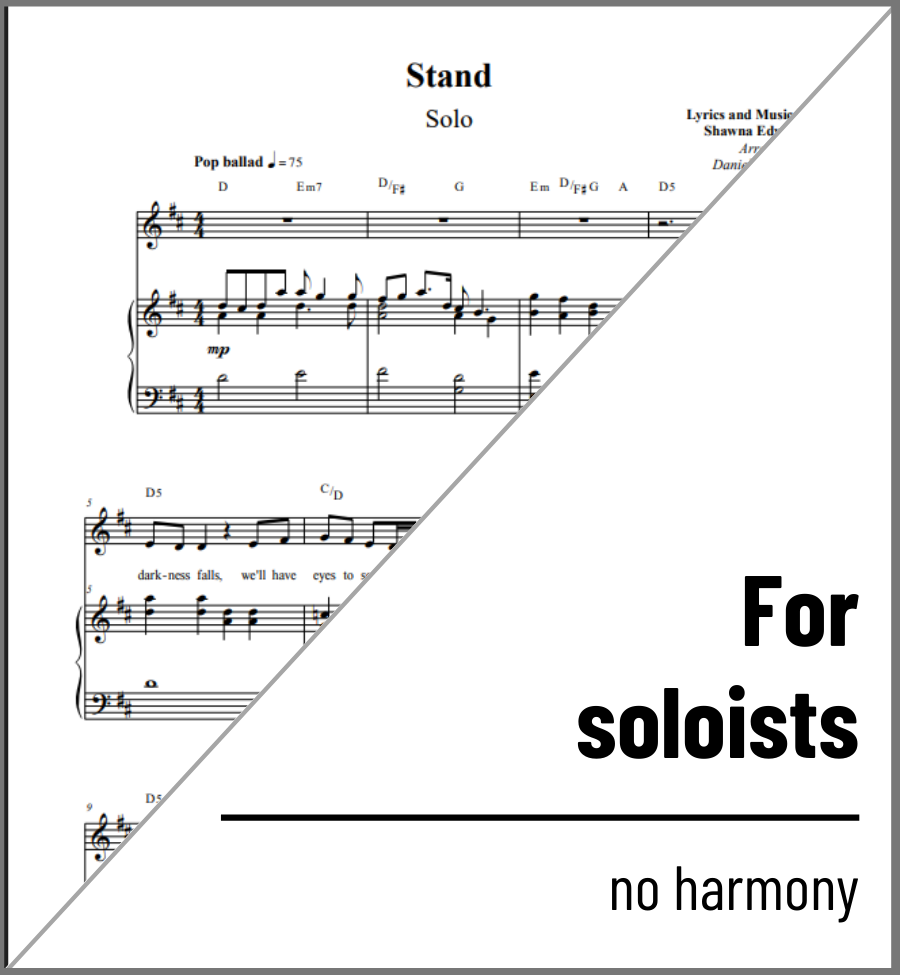 Stand (vocal solo) - 2 copies