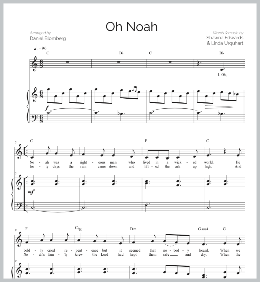 Oh Noah! (Vocal & Piano)